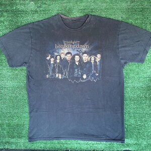 Vintage Y2K Twilight Saga Breaking Dawn Promo T-Shirt Vampire Movie Black L Goth